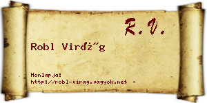 Robl Virág névjegykártya